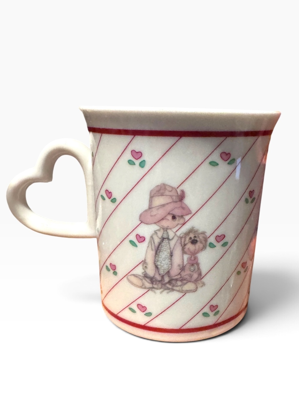 Vintage 1986 Precious Moments Dad Mug Enesco Japan Heart Handle Samuel Butcher